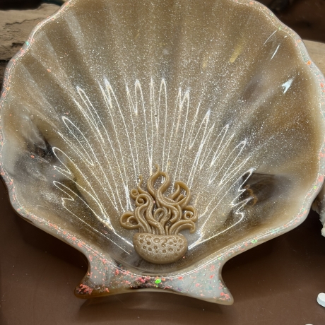 Handmade Seifenschale „Ocean Shell“ aus Epoxidharz