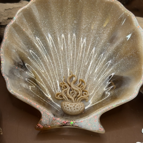 Handmade Seifenschale „Ocean Shell“ aus Epoxidharz