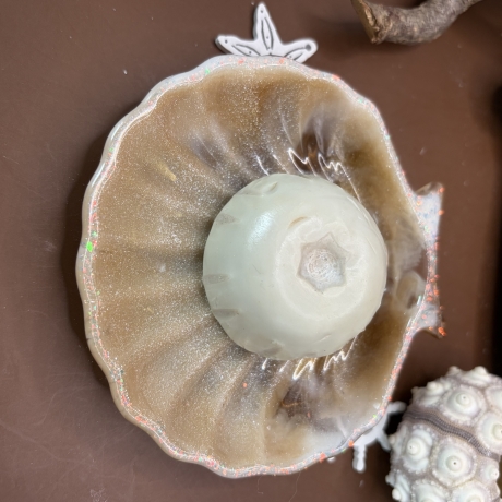 Handmade Seifenschale „Ocean Shell“ aus Epoxidharz