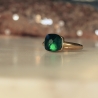 Ring Smaragd hydro: vergoldeter Stapelring mit Geburtsstein