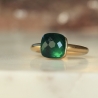 Ring Smaragd hydro: vergoldeter Stapelring mit Geburtsstein
