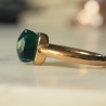 Ring Smaragd hydro: vergoldeter Stapelring mit Geburtsstein