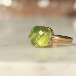 Ring Morganit hydro: vergoldeter Stapelring