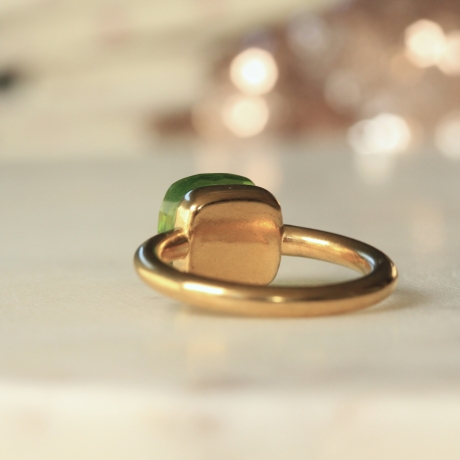 Ring Morganit hydro: vergoldeter Stapelring