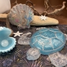Maritime Deko Neu Resin 3teilig Muscheln und Schildkröte 