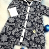 Overall Baby Sweat mit Knopfleiste und Kapuze, marineblauer Sweat