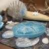 Maritime Deko Neu Resin 3teilig Muscheln und Schildkröte 
