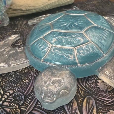 Maritime Deko Neu Resin 3teilig Muscheln und Schildkröte 