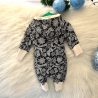 Overall Baby Sweat mit Knopfleiste und Kapuze, marineblauer Sweat