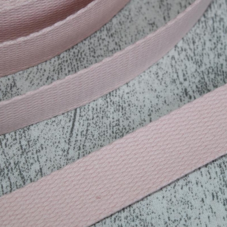 Gurtband Baumwolle 25 mm rosa puderrosa Baumwoll-Gurtband