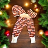 Weihnachtsoutfit klassisch rot-weiß gestreift I Nikolaus im Bully