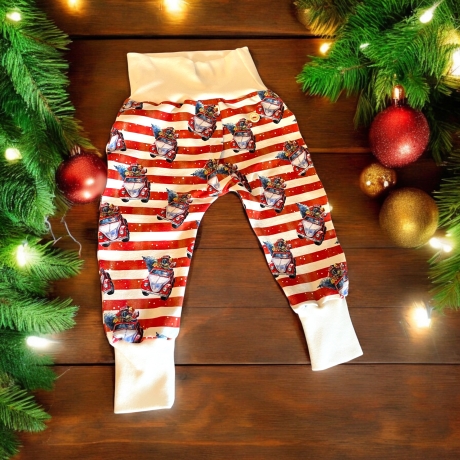 Weihnachtsoutfit klassisch rot-weiß gestreift I Nikolaus im Bully