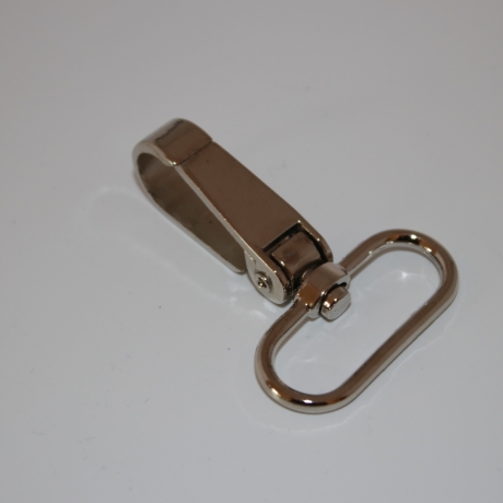 2x Karabinerhaken 30 mm silber Karabiner für Taschen