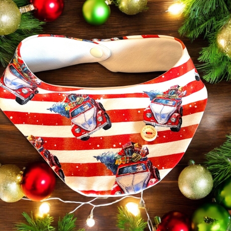 Weihnachtsoutfit klassisch rot-weiß gestreift I Nikolaus im Bully