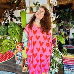 Kartoffelsackkleid mit Taschen Größe M-XL Kartoffelsackkleid mit Taschen Größe M-XL