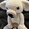Baby Spieluhr Schaf gehäkelt handmade Geschenk Geburt neu