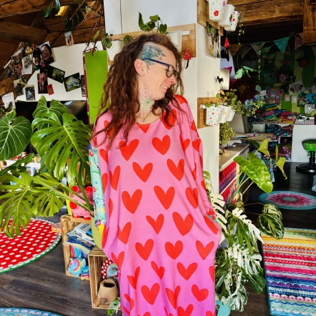 Kartoffelsackkleid mit Taschen Größe M-XL