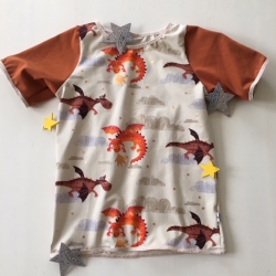 Tshirt Shirt Feuerdrache genäht in den Größen 56 - 128