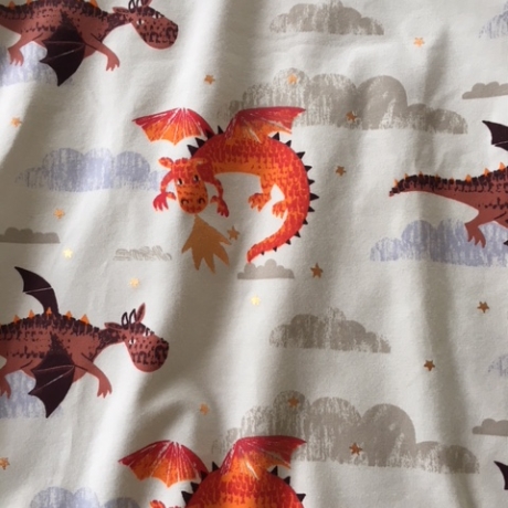 Tshirt Shirt Feuerdrache genäht in den Größen 56 - 128