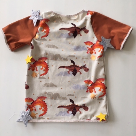 Tshirt Shirt Feuerdrache genäht in den Größen 56 - 128