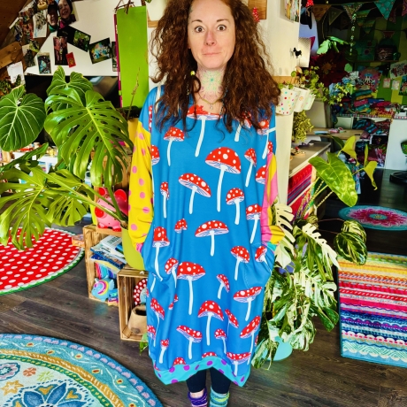 Kartoffelsackkleid mit Taschen Größe M-XL