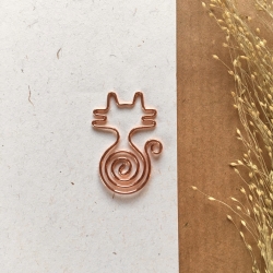 5 Büroklammern Katze Papierclip Lesezeichen Deko