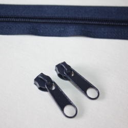 Reißverschluss dunkelblau 1m & 2 St. Zipper - 5 mm blau