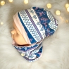 Mütze und Loop Set Kinder Norwegermuster I Mütze Sweat Halssocke 