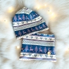 Mütze und Loop Set Kinder Norwegermuster I Mütze Sweat Halssocke 