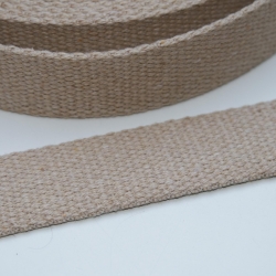 Gurtband Baumwolle recycelt 30 mm sand beige