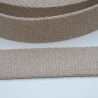 Gurtband Baumwolle recycelt 30 mm sand beige