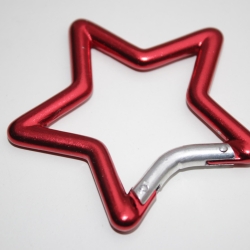 Karabiner ★ Stern rot Aluminium Stern-Form Karabinerhaken