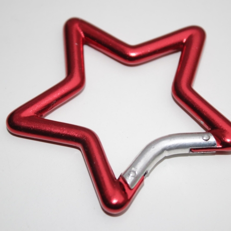 Karabiner ★ Stern rot Aluminium Stern-Form Karabinerhaken