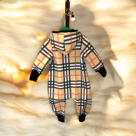 Overall Softshell Kinder mit Knopfleiste und Kapuze I Karomuster