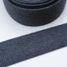 Gurtband Baumwolle 40 mm recycelt anthrazit dunkelgrau grau