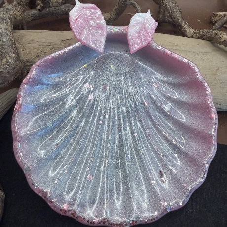 Seifenschale in Muschelform – Handmade mit Glitzer