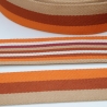 Gurtband 40 mm Streifen orange beige Töne gestreift RESTmenge