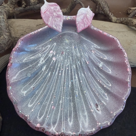 Seifenschale in Muschelform – Handmade mit Glitzer