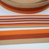 Gurtband 40 mm Streifen orange beige Töne gestreift RE