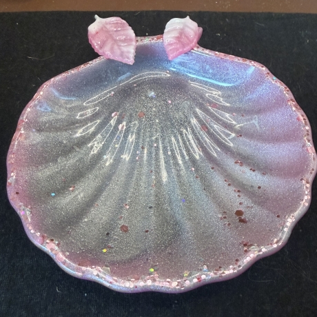 Seifenschale in Muschelform – Handmade mit Glitzer