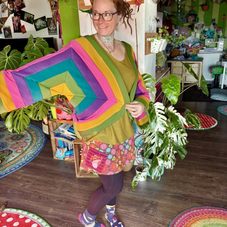 Hexagonjacke Größe L aus Sweat