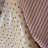 beschichtete Baumwolle Herzen gelb lila AU Maison Hearts yellow