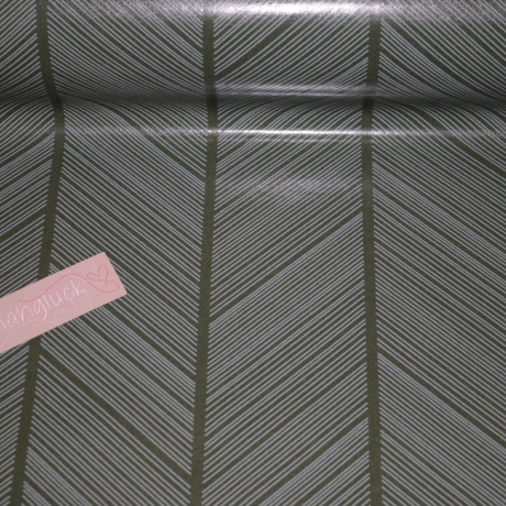 beschichtete Baumwolle Spike evergreen AU Maison Oilcloth