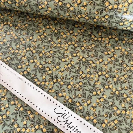 beschichtete Baumwolle Lemon dusty green AU Maison lemons