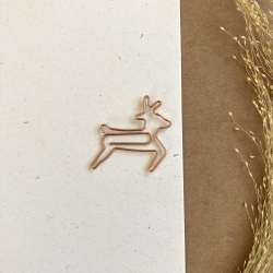 5 Büroklammern Rentier I rosé Weihnachten Deko Reh