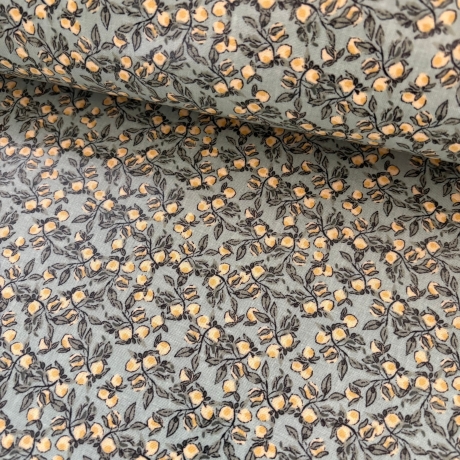 beschichtete Baumwolle Lemon dusty green AU Maison lemons