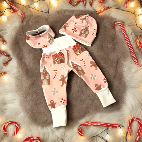 Weihnachtsoutfit Mädchen Lebkuchen I Zuckerstange I Babykleidung