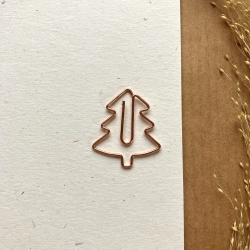 5 Büroklammern Tannenbaum rosé Weihnachten Nikolaus