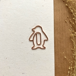 5 Büroklammern Pinguin rosé Weihnachten Deko Geschenk
