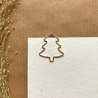 5 Büroklammern Tannenbaum gold Weihnachten Nikolaus